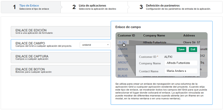 Criando ligacao campo