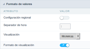 Time Field Behavior Interface of the Search Configuration.