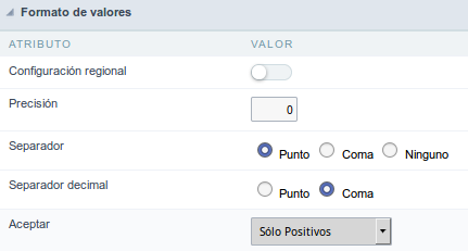 Integer Field Format of Values with Regional Settings.