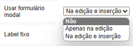 Atributo de configuración del uso del modal para edición e inclusión de registros