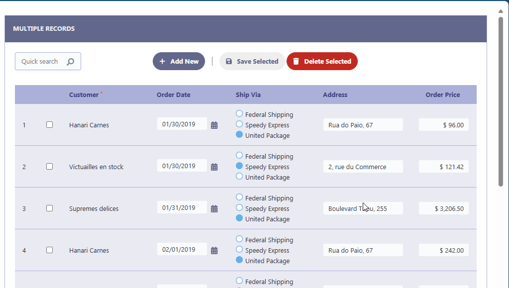 Ejemplo de form con etiqueta fija
