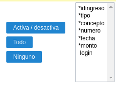 Selección y configuración de campos a ordenar