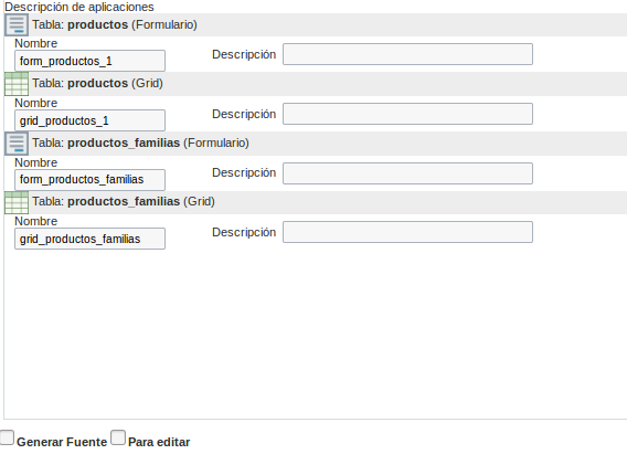 Adjusting the applications that are going to be created