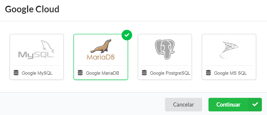 Seleccionando la base de datos
