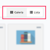 Botón de visualización de proyectos