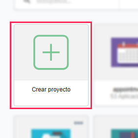 Botón de visualización de proyectos