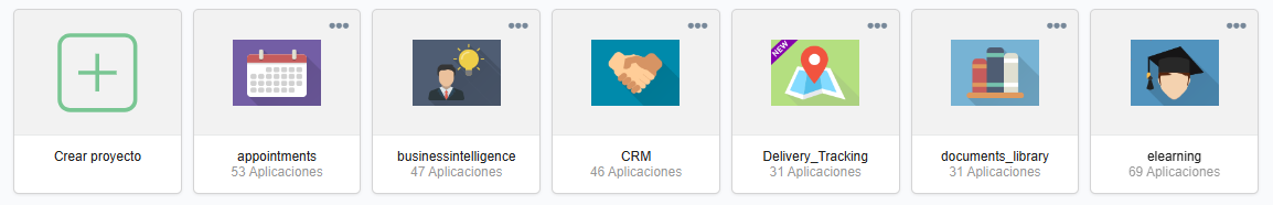 Botón de visualización de proyectos